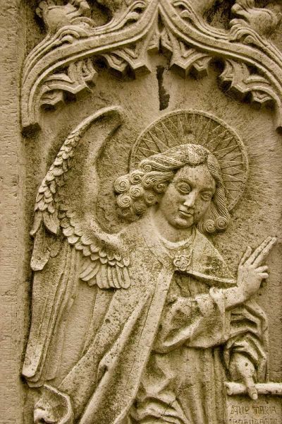 Poland, Gdansk Bas relief of religious icon
